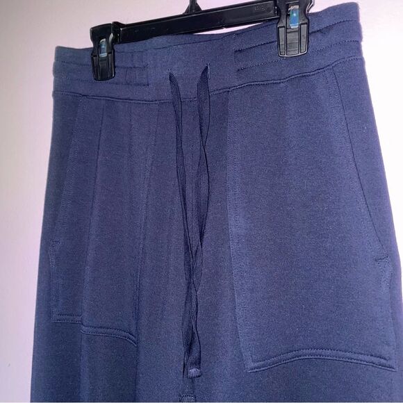 Quince Size XS Modal Sweatpants Wide Leg Crop Navy Pull On - Picture 2 of 8